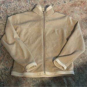 Straight Down Cream Fleece Jacket